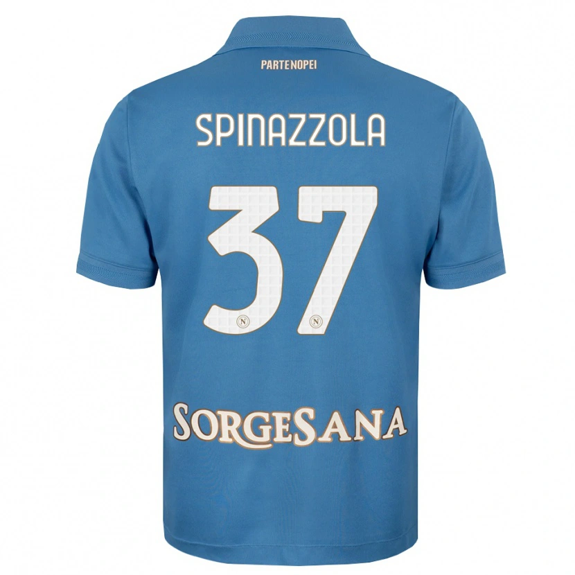 Danxen Män Leonardo Spinazzola #37 Dimblå Vit Hemmatröja Matchtröjor 2026/27 Tröjor T-Tröja