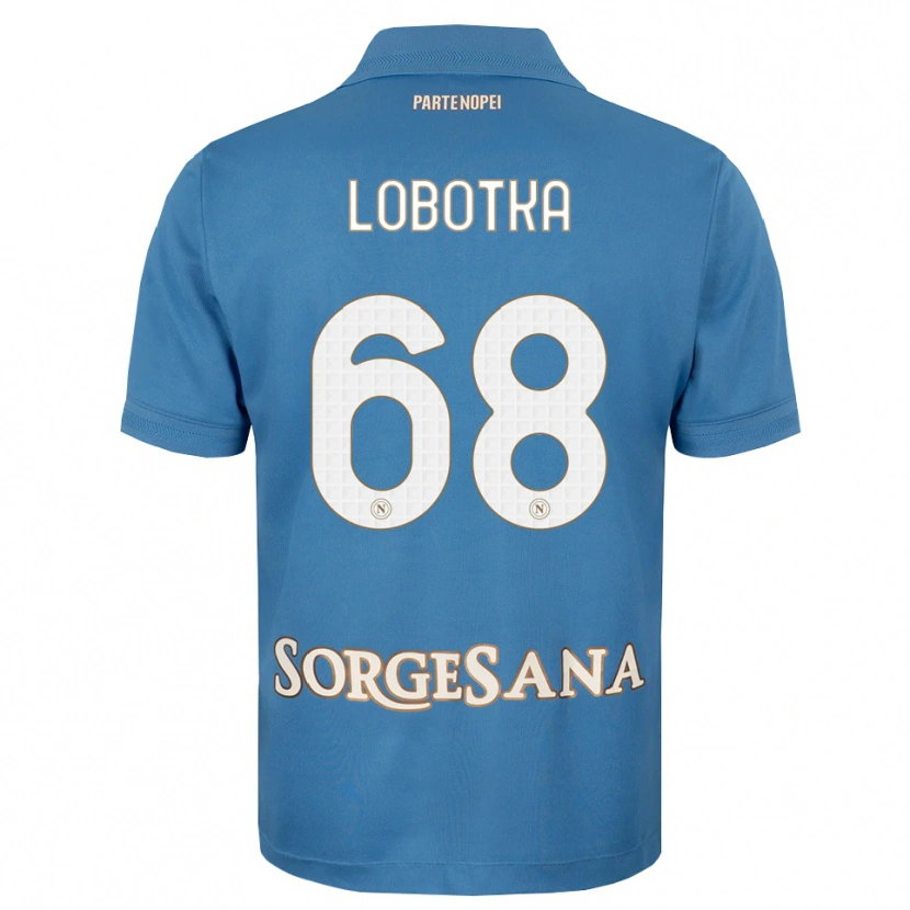 Danxen Män Stanislav Lobotka #68 Dimblå Vit Hemmatröja Matchtröjor 2026/27 Tröjor T-Tröja