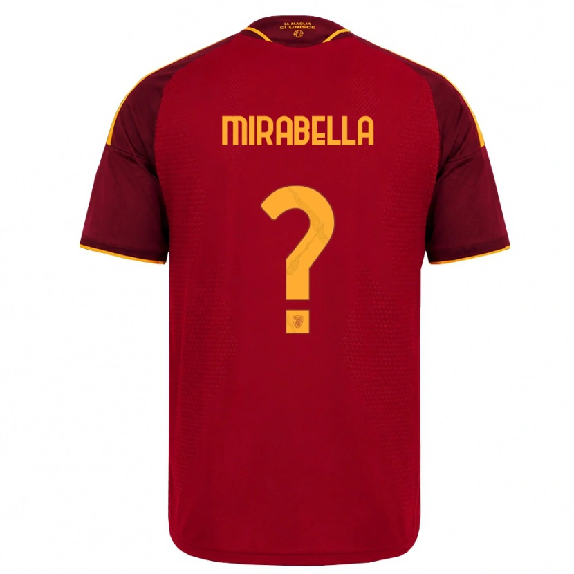 Danxen Män Mattia Mirabella #0 Röd Gyllene Gul Hemmatröja Matchtröjor 2026/27 Tröjor T-Tröja
