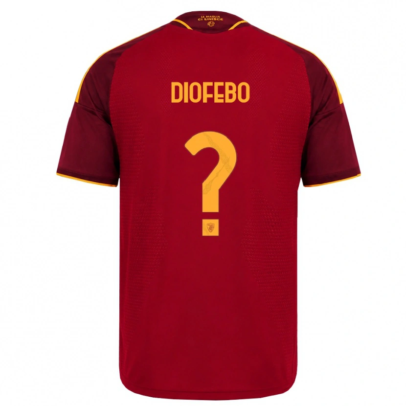 Danxen Män Enzo Diofebo #0 Röd Gyllene Gul Hemmatröja Matchtröjor 2026/27 Tröjor T-Tröja