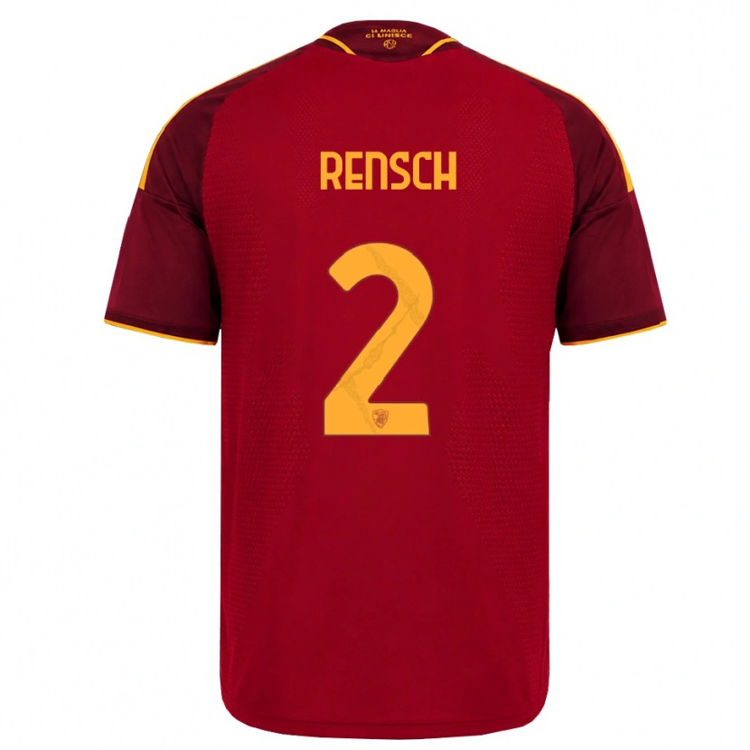 Danxen Män Devyne Rensch #2 Röd Gyllene Gul Hemmatröja Matchtröjor 2026/27 Tröjor T-Tröja