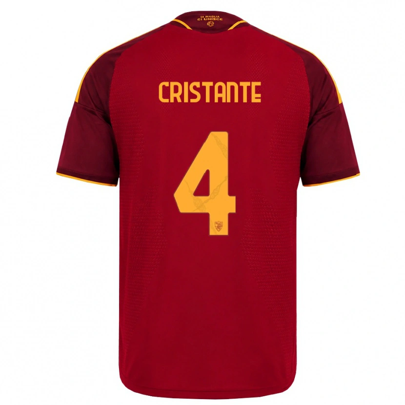 Danxen Män Bryan Cristante #4 Röd Gyllene Gul Hemmatröja Matchtröjor 2026/27 Tröjor T-Tröja