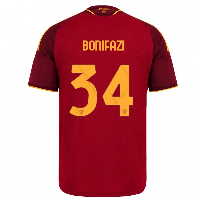 Danxen Män Giampaolo Bonifazi #34 Röd Gyllene Gul Hemmatröja Matchtröjor 2026/27 Tröjor T-Tröja