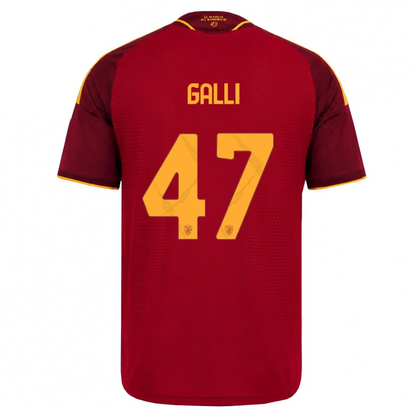 Danxen Män Giulia Galli #47 Röd Gyllene Gul Hemmatröja Matchtröjor 2026/27 Tröjor T-Tröja