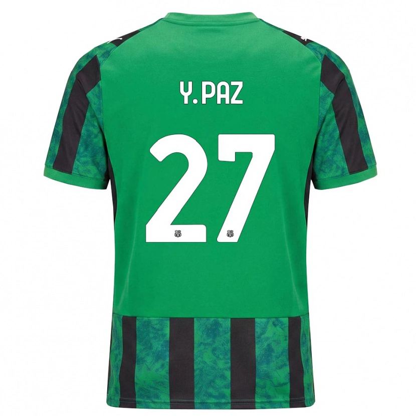 Danxen Män Yeferson Paz #27 Grön Svart Vit Hemmatröja Matchtröjor 2026/27 Tröjor T-Tröja