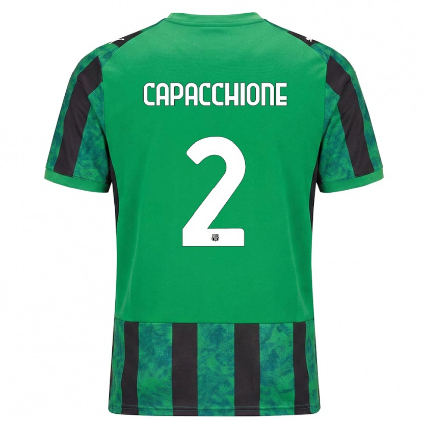 Danxen Män Cristian Capacchione #2 Grön Svart Vit Hemmatröja Matchtröjor 2026/27 Tröjor T-Tröja