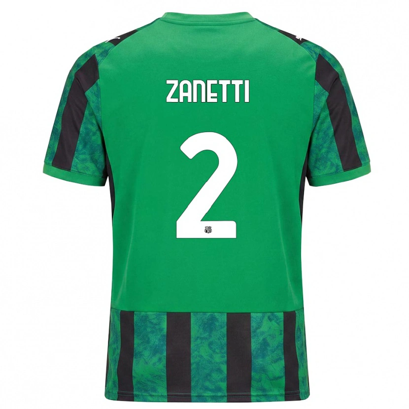 Danxen Män Matteo Zanetti #2 Grön Svart Vit Hemmatröja Matchtröjor 2026/27 Tröjor T-Tröja