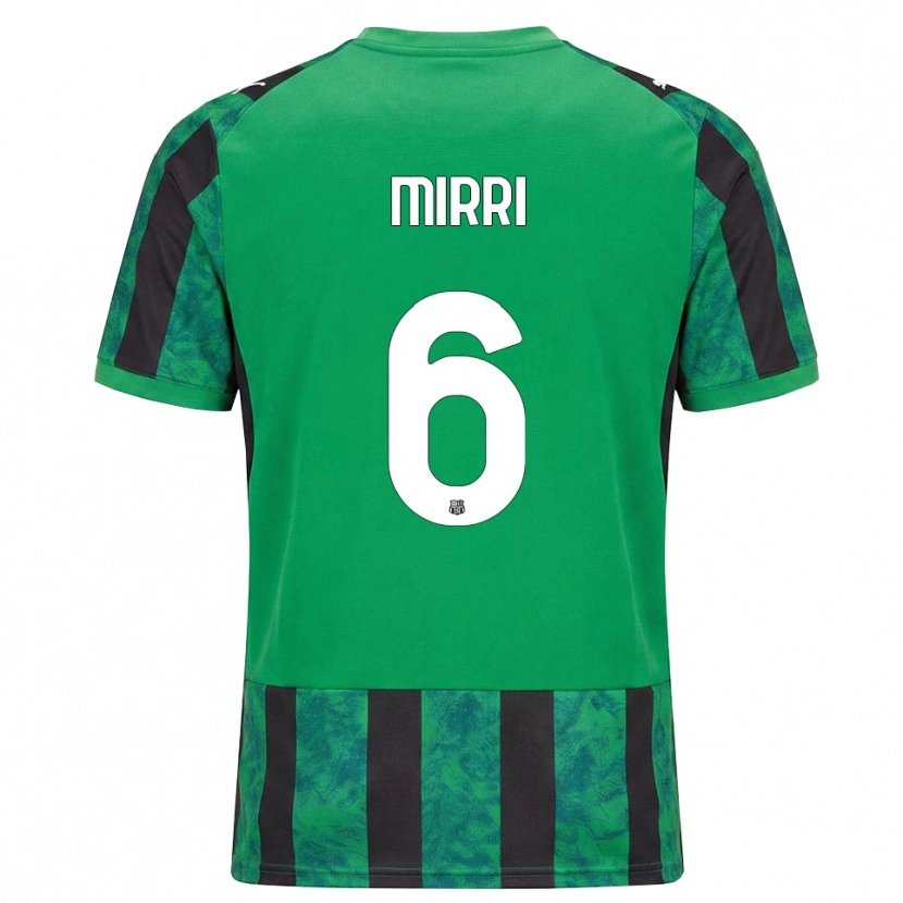 Danxen Män Mattia Mirri #6 Grön Svart Vit Hemmatröja Matchtröjor 2026/27 Tröjor T-Tröja