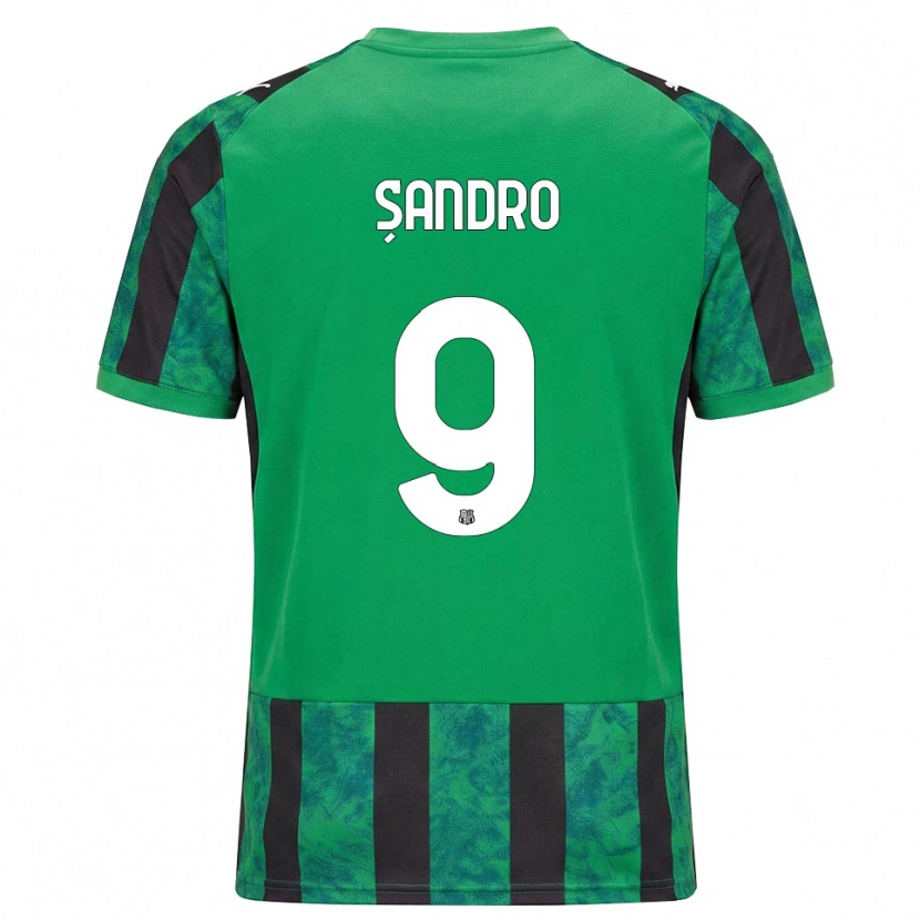 Danxen Män Denis Șandro #9 Grön Svart Vit Hemmatröja Matchtröjor 2026/27 Tröjor T-Tröja