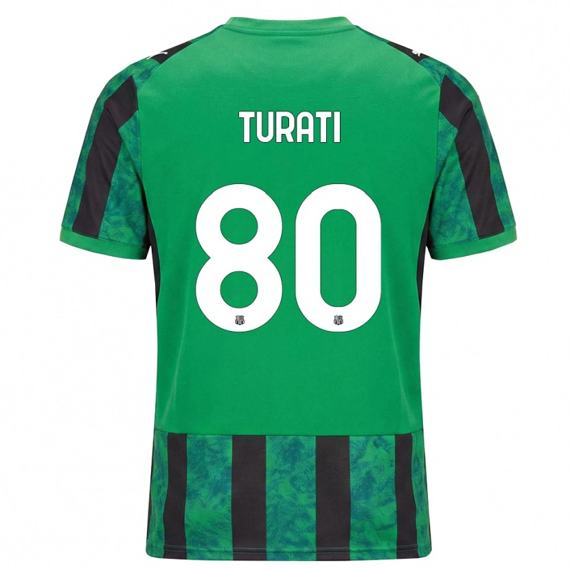 Danxen Män Stefano Turati #80 Grön Svart Vit Hemmatröja Matchtröjor 2026/27 Tröjor T-Tröja