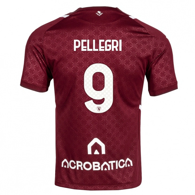 Danxen Män Pietro Pellegri #9 Burgundy Vit Hemmatröja Matchtröjor 2026/27 Tröjor T-Tröja