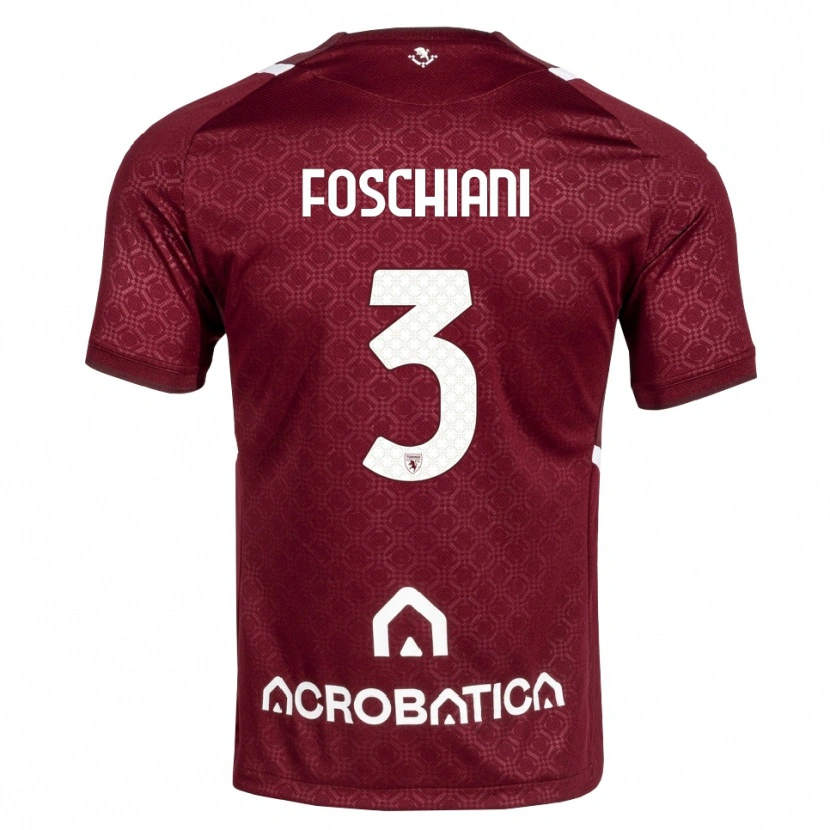 Danxen Män Francesco Foschiani #3 Burgundy Vit Hemmatröja Matchtröjor 2026/27 Tröjor T-Tröja