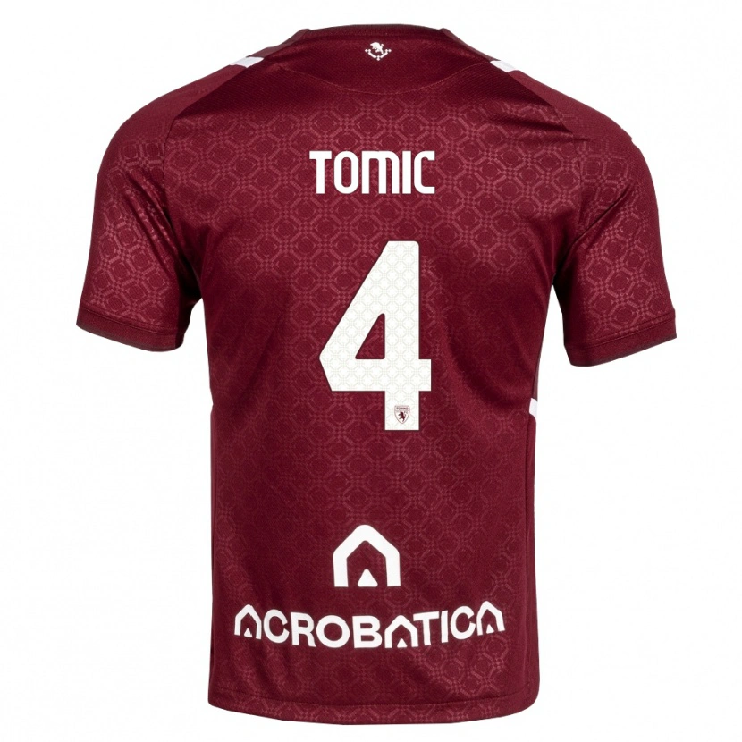 Danxen Män Luka Tomic #4 Burgundy Vit Hemmatröja Matchtröjor 2026/27 Tröjor T-Tröja