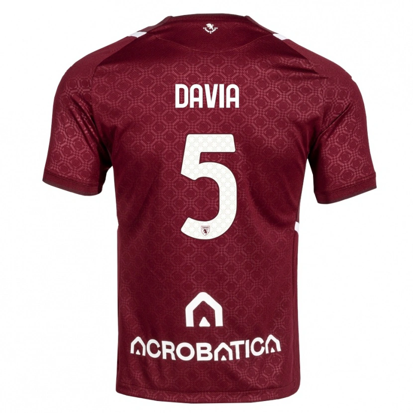 Danxen Män Emiliano Davia #5 Burgundy Vit Hemmatröja Matchtröjor 2026/27 Tröjor T-Tröja