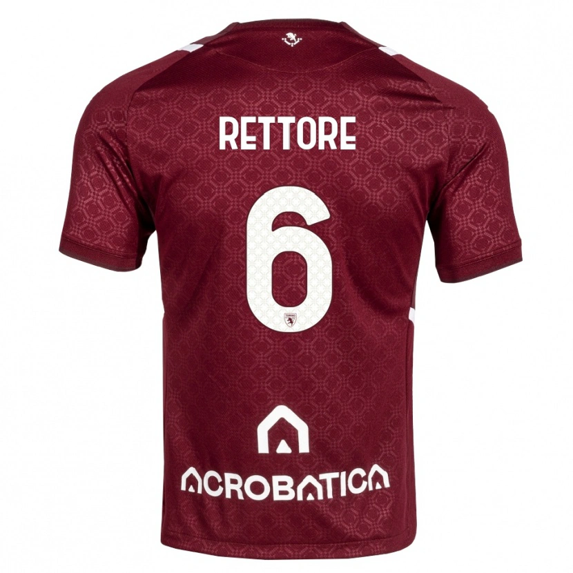 Danxen Män Mirko Rettore #6 Burgundy Vit Hemmatröja Matchtröjor 2026/27 Tröjor T-Tröja