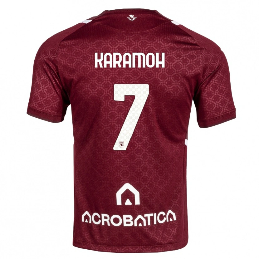 Danxen Män Yann Karamoh #7 Burgundy Vit Hemmatröja Matchtröjor 2026/27 Tröjor T-Tröja