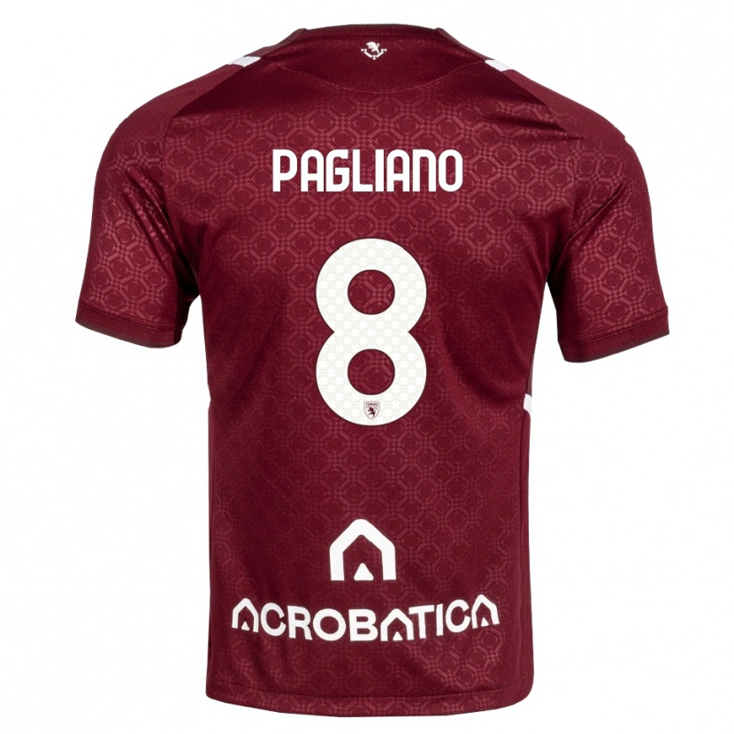 Danxen Män Nicolò Pagliano #8 Burgundy Vit Hemmatröja Matchtröjor 2026/27 Tröjor T-Tröja