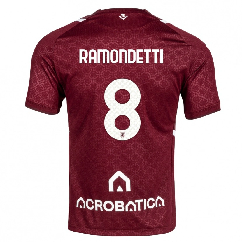 Danxen Män Vittorio Ramondetti #8 Burgundy Vit Hemmatröja Matchtröjor 2026/27 Tröjor T-Tröja