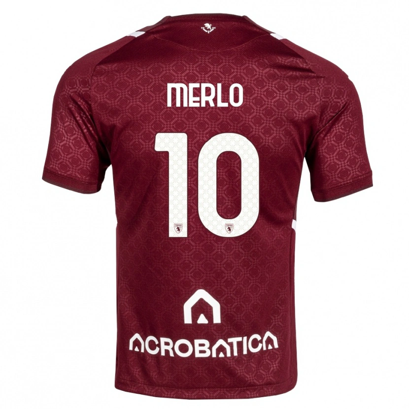 Danxen Män Mattia Merlo #10 Burgundy Vit Hemmatröja Matchtröjor 2026/27 Tröjor T-Tröja