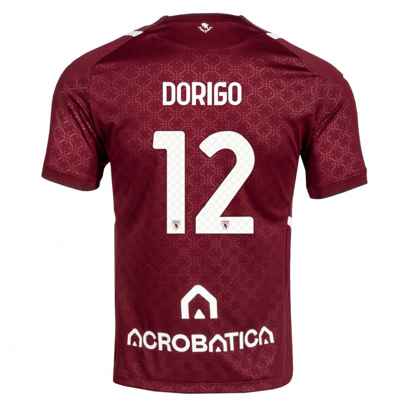 Danxen Män Andrea Dorigo #12 Burgundy Vit Hemmatröja Matchtröjor 2026/27 Tröjor T-Tröja