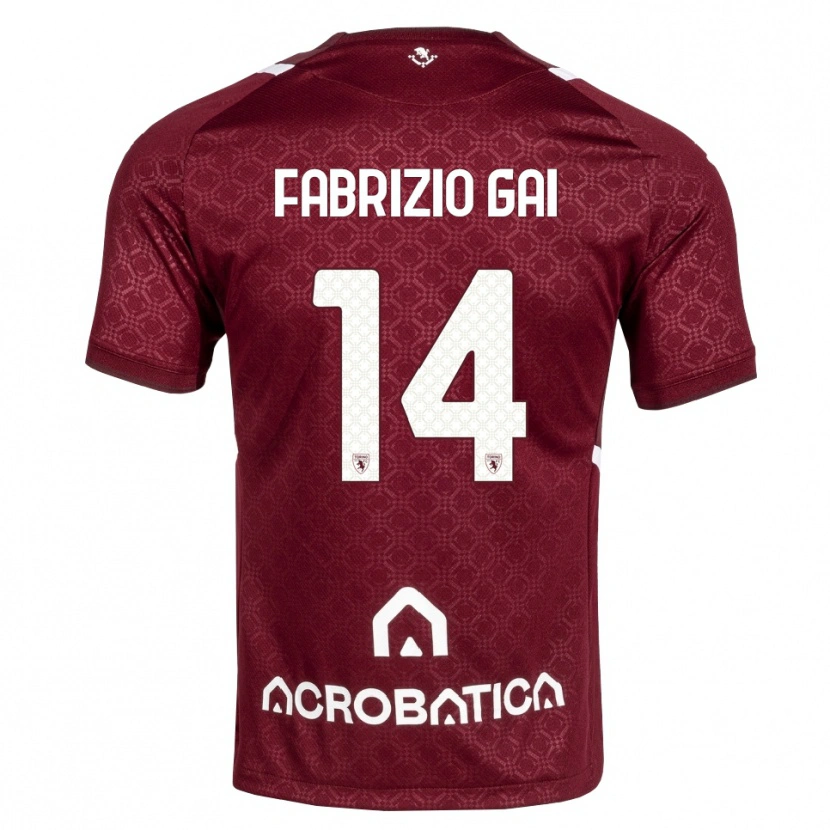 Danxen Män Fabrizio Gai #14 Burgundy Vit Hemmatröja Matchtröjor 2026/27 Tröjor T-Tröja