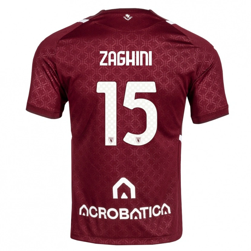 Danxen Män Mattia Zaghini #15 Burgundy Vit Hemmatröja Matchtröjor 2026/27 Tröjor T-Tröja