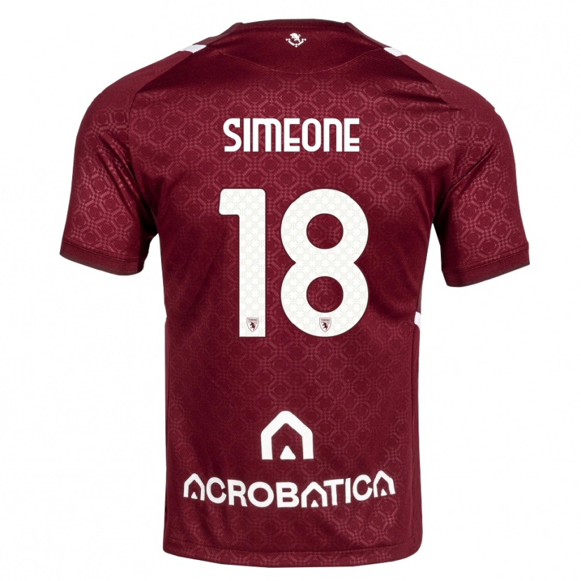 Danxen Män Giovanni Simeone #18 Burgundy Vit Hemmatröja Matchtröjor 2026/27 Tröjor T-Tröja