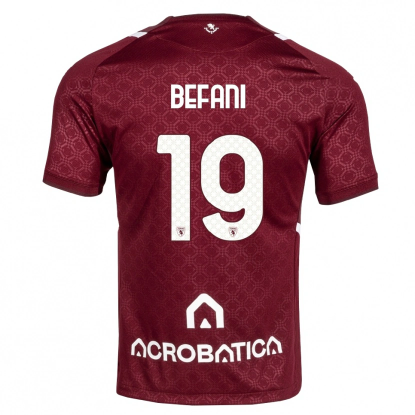 Danxen Män Lorenzo Befani #19 Burgundy Vit Hemmatröja Matchtröjor 2026/27 Tröjor T-Tröja