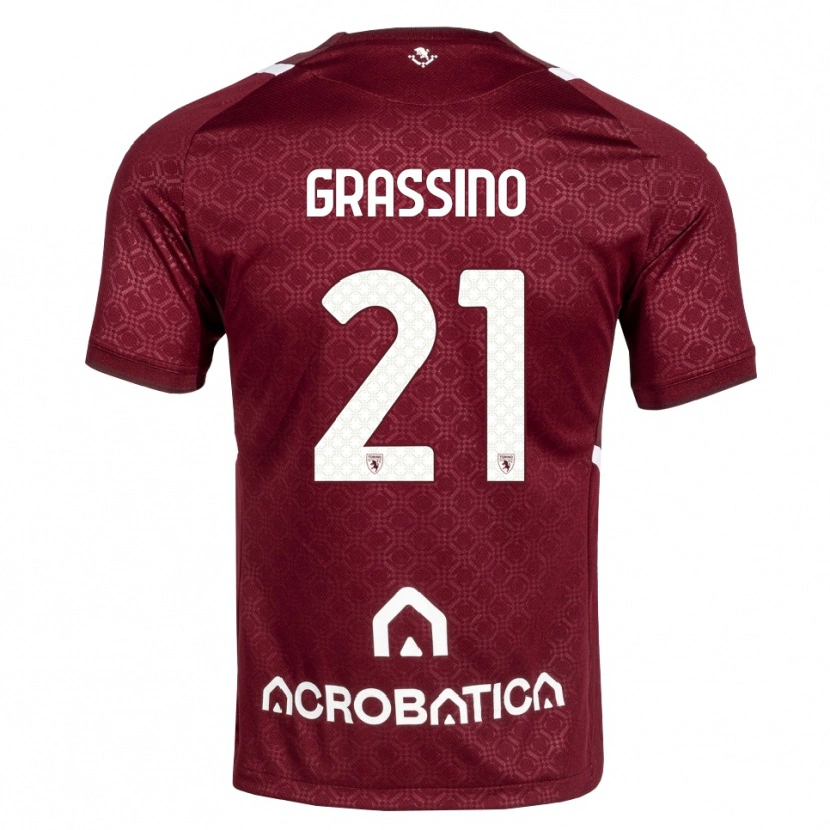 Danxen Män Giulia Grassino #21 Burgundy Vit Hemmatröja Matchtröjor 2026/27 Tröjor T-Tröja