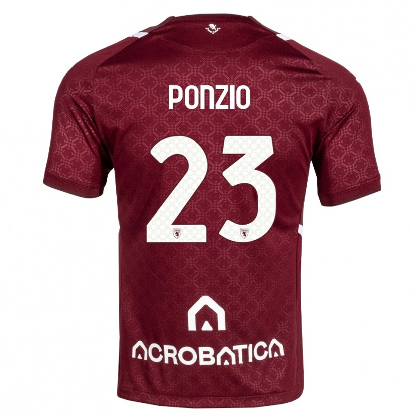 Danxen Män Erika Ponzio #23 Burgundy Vit Hemmatröja Matchtröjor 2026/27 Tröjor T-Tröja