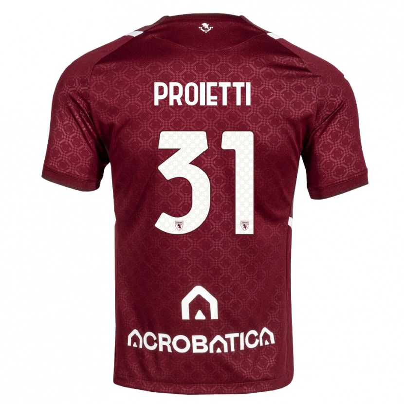 Danxen Män Riccardo Proietti #31 Burgundy Vit Hemmatröja Matchtröjor 2026/27 Tröjor T-Tröja