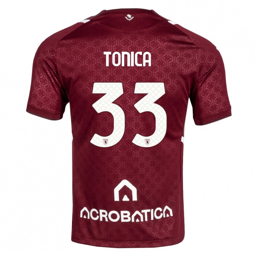 Danxen Män Daniel Tonica #33 Burgundy Vit Hemmatröja Matchtröjor 2026/27 Tröjor T-Tröja
