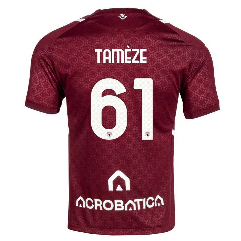 Danxen Män Adrien Tamèze #61 Burgundy Vit Hemmatröja Matchtröjor 2026/27 Tröjor T-Tröja