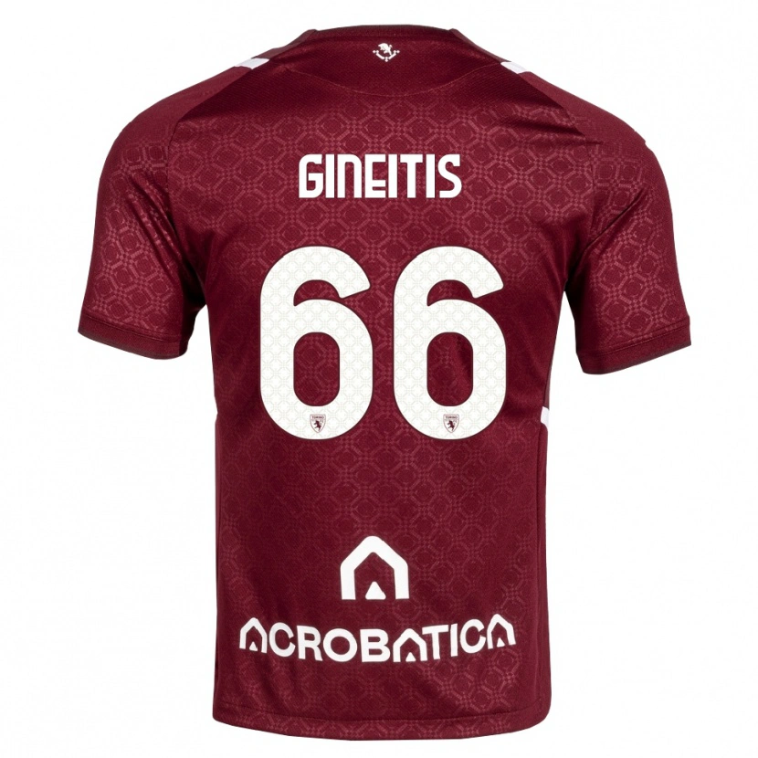 Danxen Män Gvidas Gineitis #66 Burgundy Vit Hemmatröja Matchtröjor 2026/27 Tröjor T-Tröja