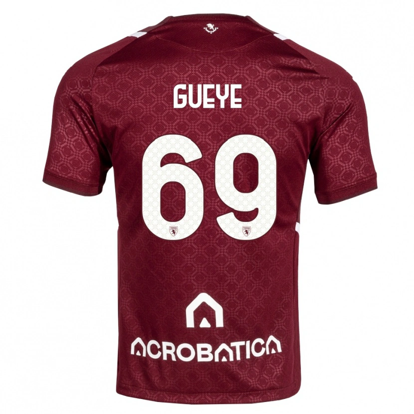 Danxen Män Ousmane Gueye #69 Burgundy Vit Hemmatröja Matchtröjor 2026/27 Tröjor T-Tröja
