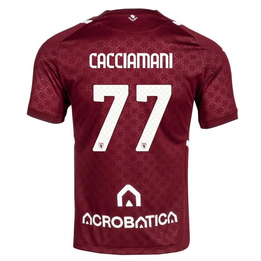 Danxen Män Alessio Cacciamani #77 Burgundy Vit Hemmatröja Matchtröjor 2026/27 Tröjor T-Tröja