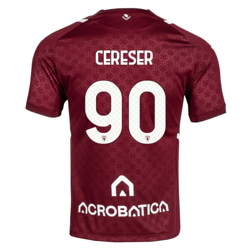 Danxen Män Francesco Cereser #90 Burgundy Vit Hemmatröja Matchtröjor 2026/27 Tröjor T-Tröja