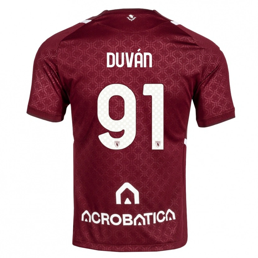 Danxen Män Duván Zapata #91 Burgundy Vit Hemmatröja Matchtröjor 2026/27 Tröjor T-Tröja