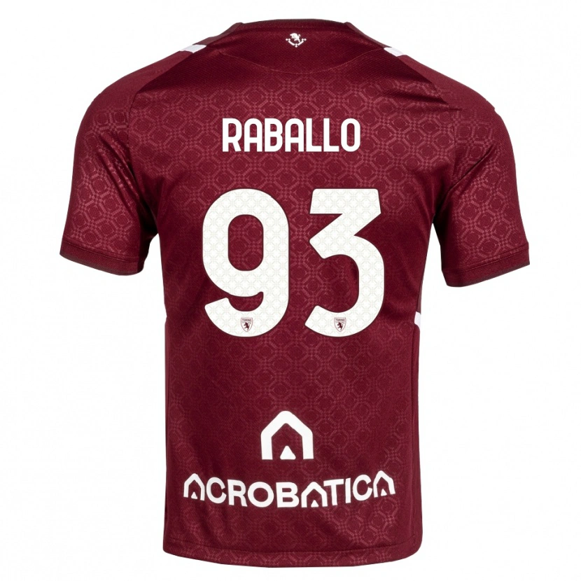 Danxen Män Alessio Raballo #93 Burgundy Vit Hemmatröja Matchtröjor 2026/27 Tröjor T-Tröja