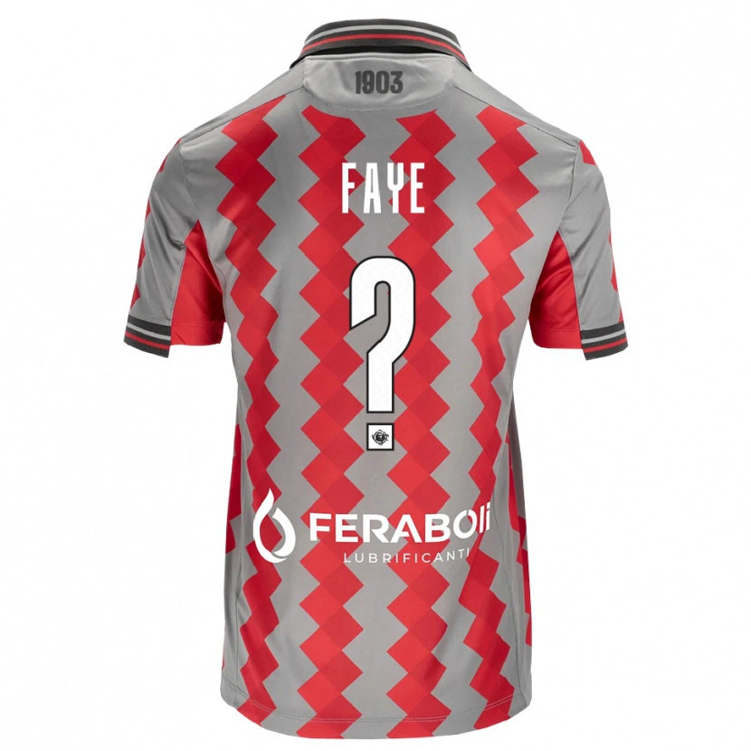 Danxen Män Nouroudine Faye #0 Grå Röd Vit Hemmatröja Matchtröjor 2026/27 Tröjor T-Tröja