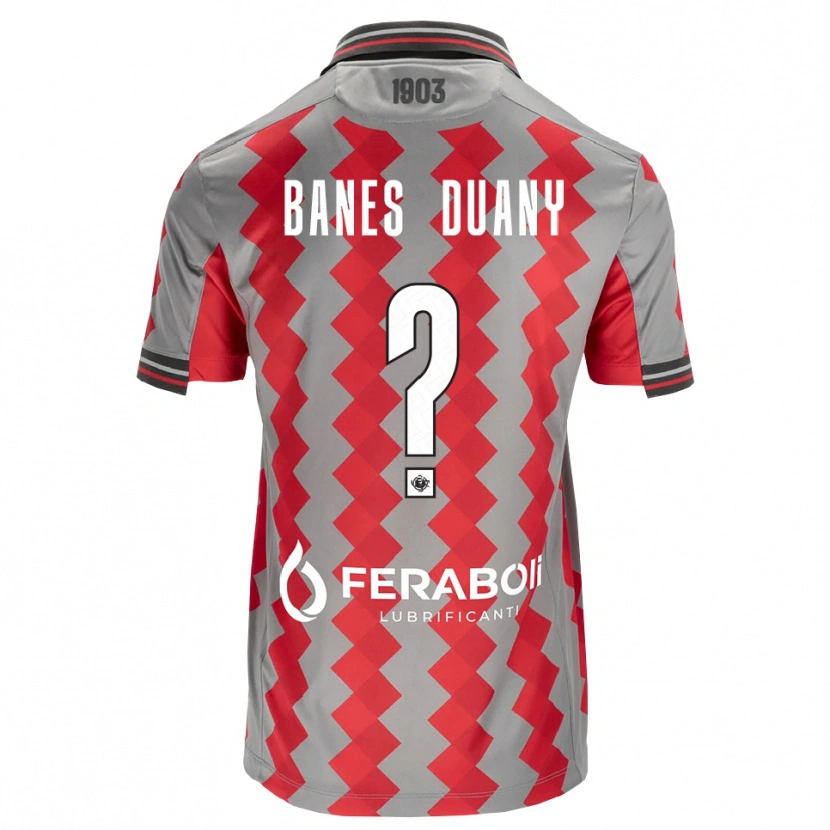 Danxen Män Alessandro Banes Duany #0 Grå Röd Vit Hemmatröja Matchtröjor 2026/27 Tröjor T-Tröja