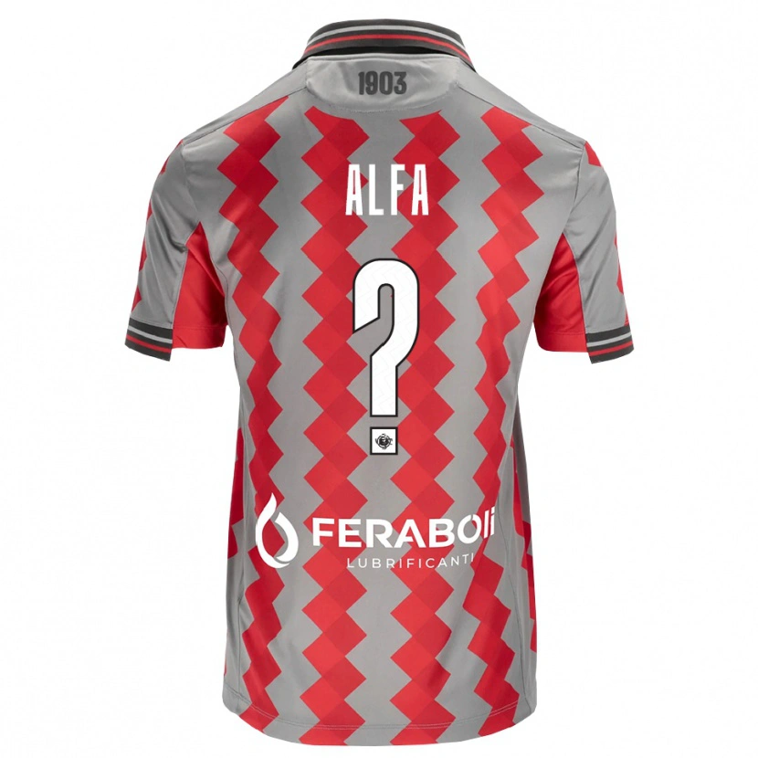 Danxen Män Karim Alfa #0 Grå Röd Vit Hemmatröja Matchtröjor 2026/27 Tröjor T-Tröja
