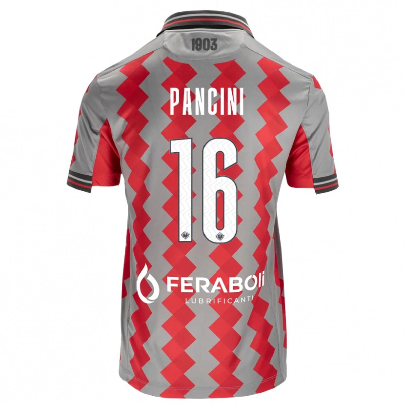 Danxen Män Alex Pancini #16 Grå Röd Vit Hemmatröja Matchtröjor 2026/27 Tröjor T-Tröja
