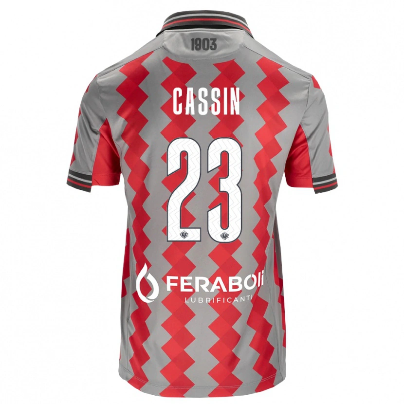 Danxen Män Marco Cassin #23 Grå Röd Vit Hemmatröja Matchtröjor 2026/27 Tröjor T-Tröja