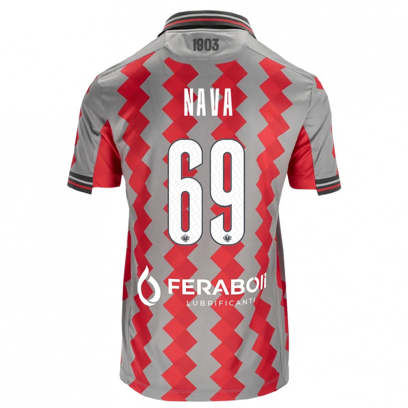 Danxen Män Lapo Nava #69 Grå Röd Vit Hemmatröja Matchtröjor 2026/27 Tröjor T-Tröja