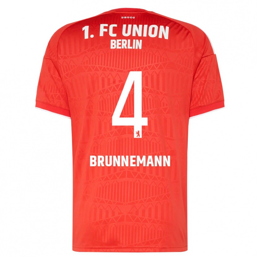 Danxen Män Laurenz Brunnemann #4 Röd Vit Hemmatröja Matchtröjor 2026/27 Tröjor T-Tröja