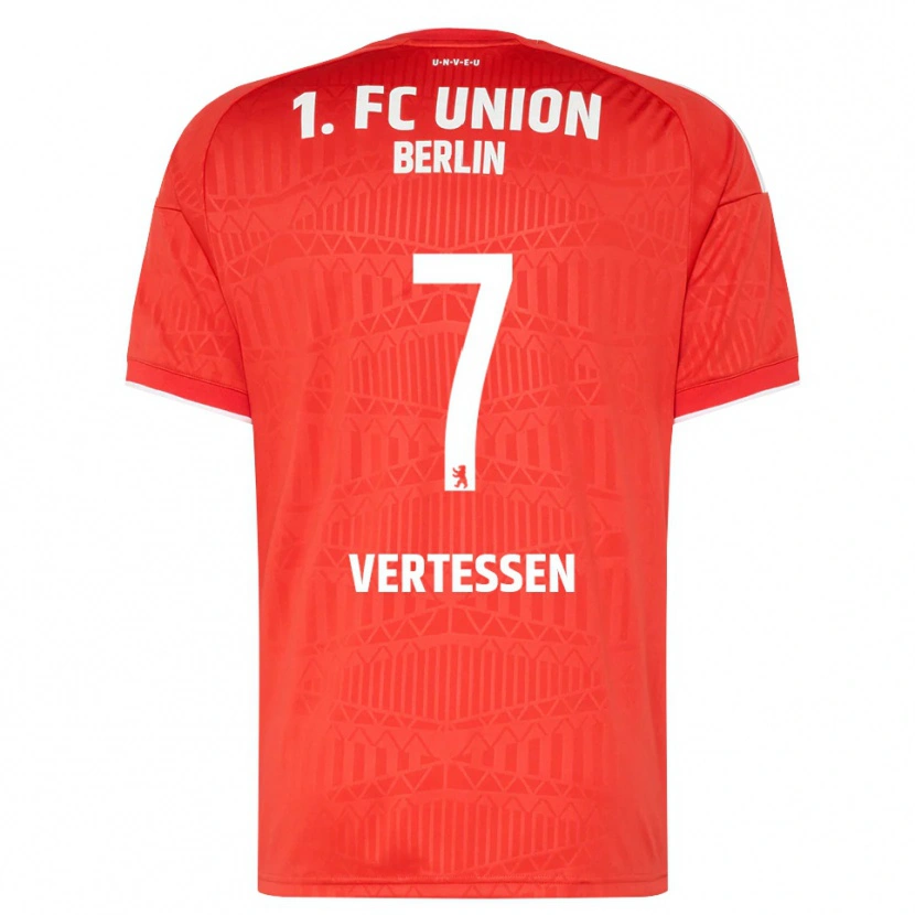 Danxen Män Yorbe Vertessen #7 Röd Vit Hemmatröja Matchtröjor 2026/27 Tröjor T-Tröja