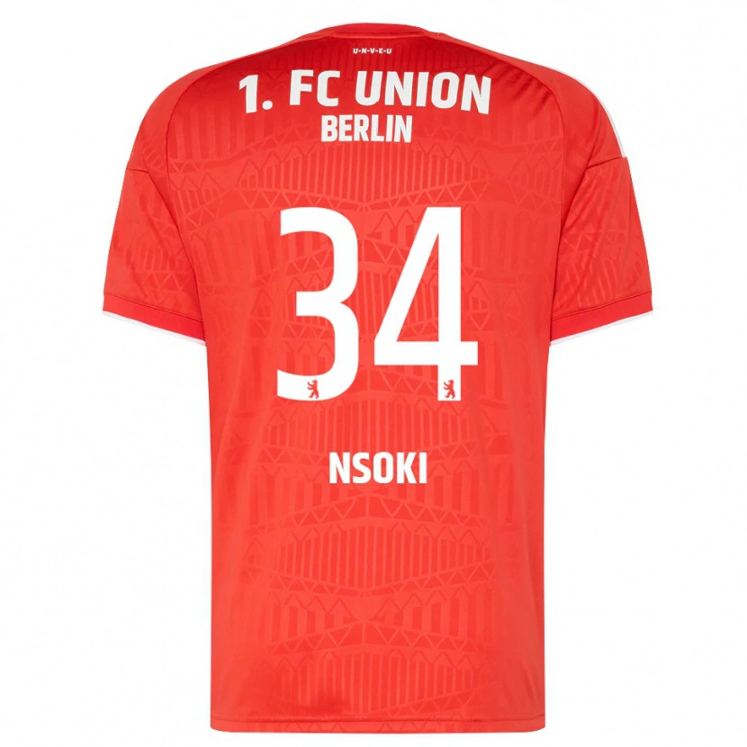 Danxen Män Stanley Nsoki #34 Röd Vit Hemmatröja Matchtröjor 2026/27 Tröjor T-Tröja