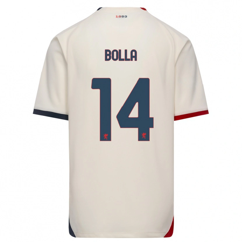Danxen Män Nicolò Bolla #14 Off-White Röd Bortatröja Matchtröjor 2026/27 Tröjor T-Tröja