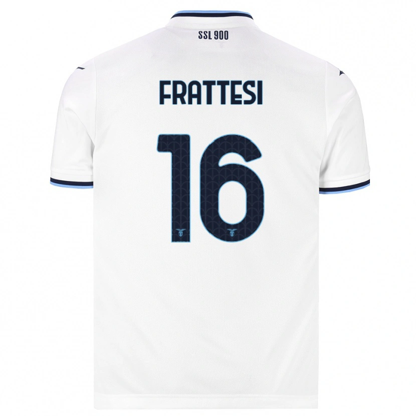 Danxen Män Davide Frattesi #16 Vit Marinblå Bortatröja Matchtröjor 2026/27 Tröjor T-Tröja